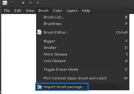 Import brush pack