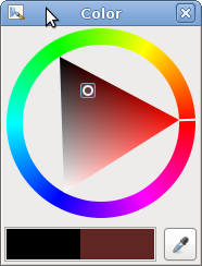 Color triangle subwindow